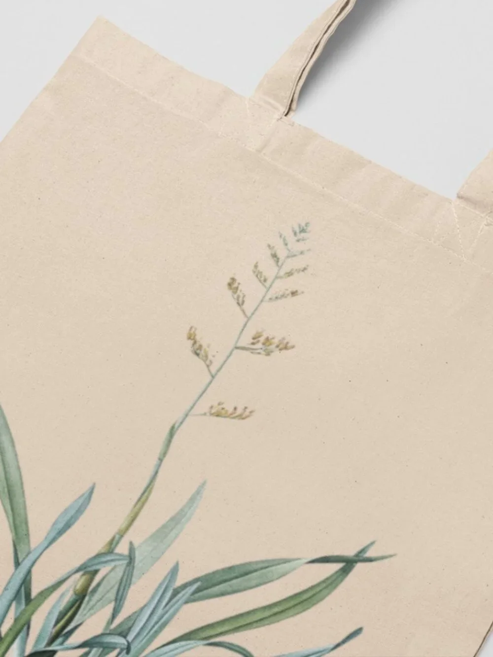 New Zealand Flax Vintage Floral Print Graphic Canvas Tote Bag